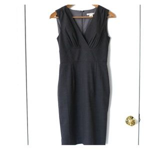 Banana Republic Grey Sleeveless Wool Dress